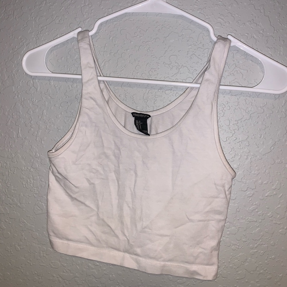 tiny white crop top